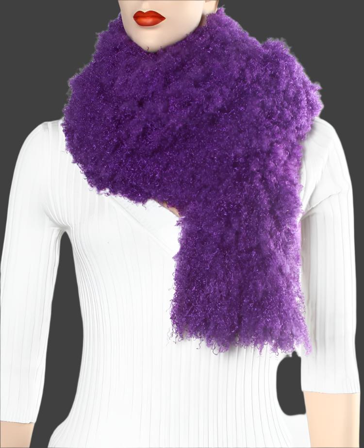 Purple Faux Fur Scarf is so soft.