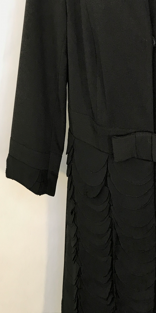 Black Blazer with Ruffled Bottom