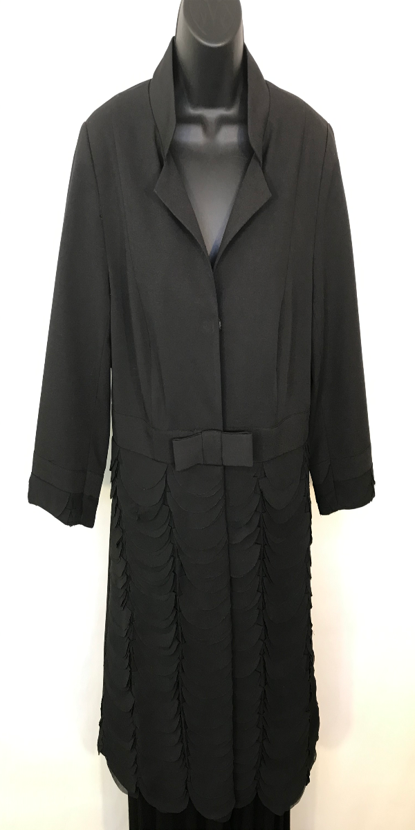 Black Blazer with Ruffled Bottom