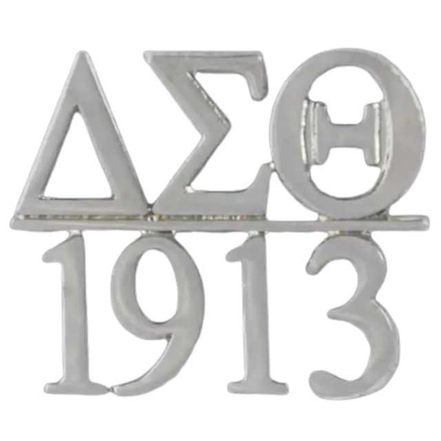 Delta Sigma Theta (DST)/1913 Chapter Bar Lapel Pin In Silver