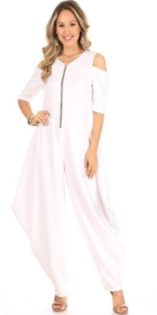 Black Jumpsuit with Cold Shoulder