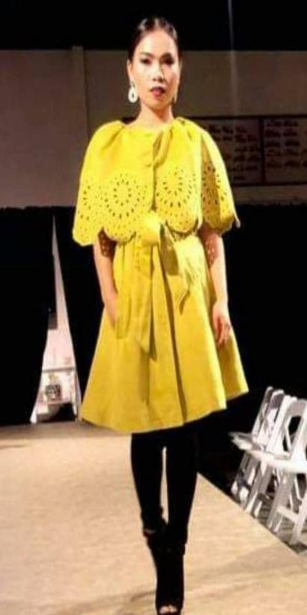 Mustard Capelet Coat/Dress