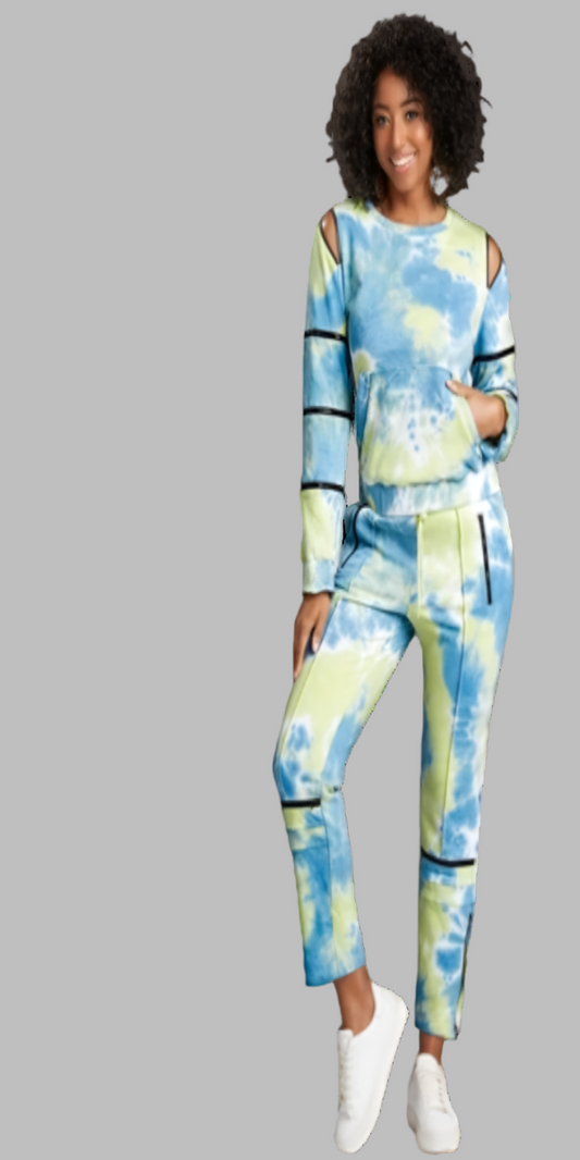 Tie Dye Jogging Suit with working Zipper details