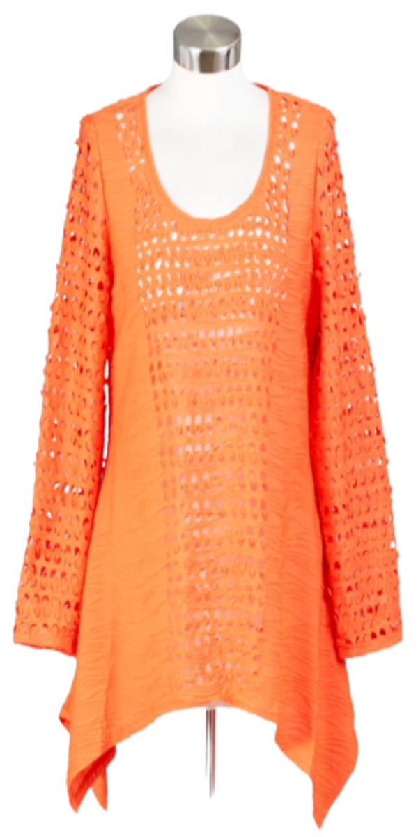 Orange Laser Cut Top