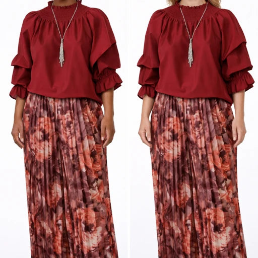 Textured Zip-Up Jacket with Contrast Sleeves