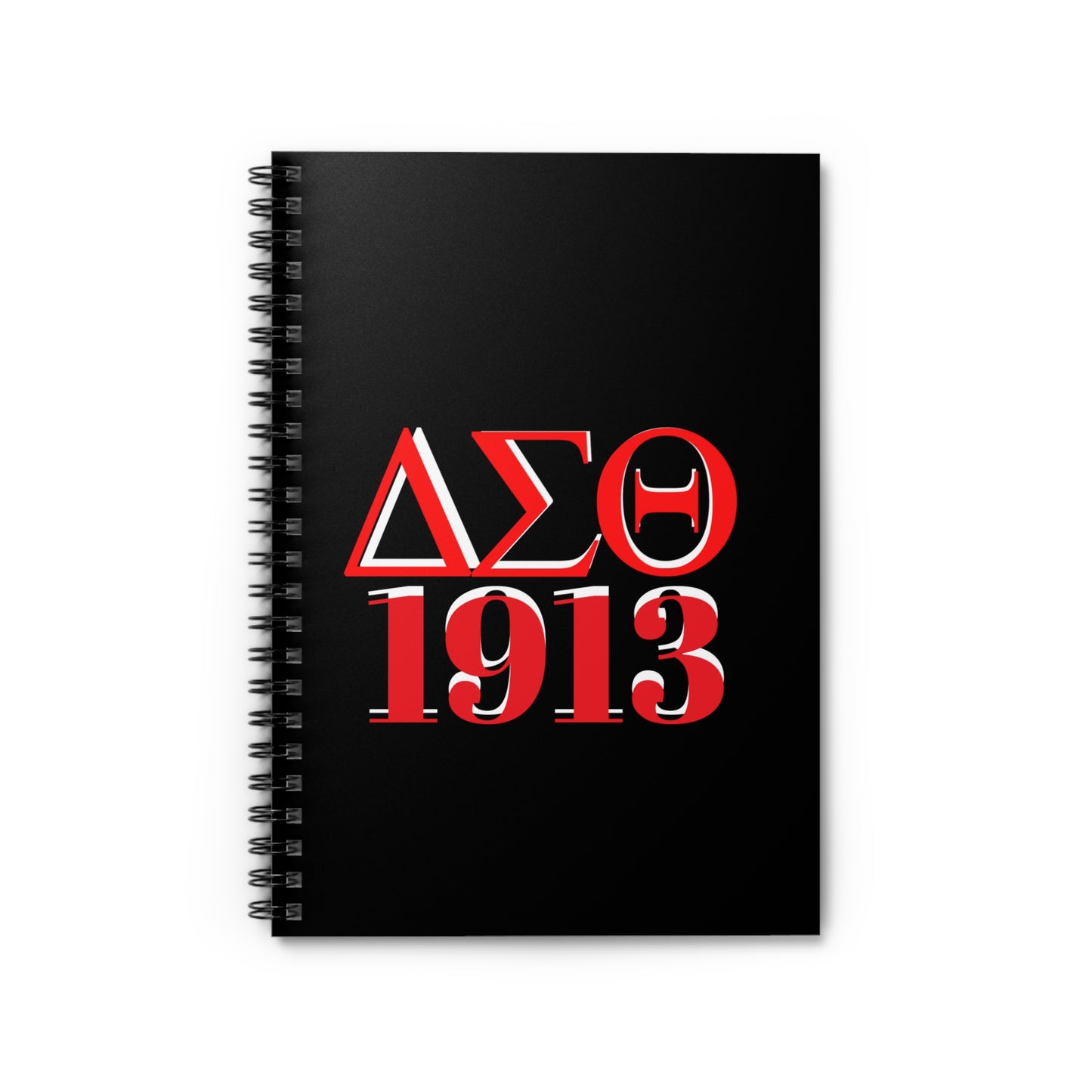 Red and White 1913 DST Spiral Notebook- Ruled Line