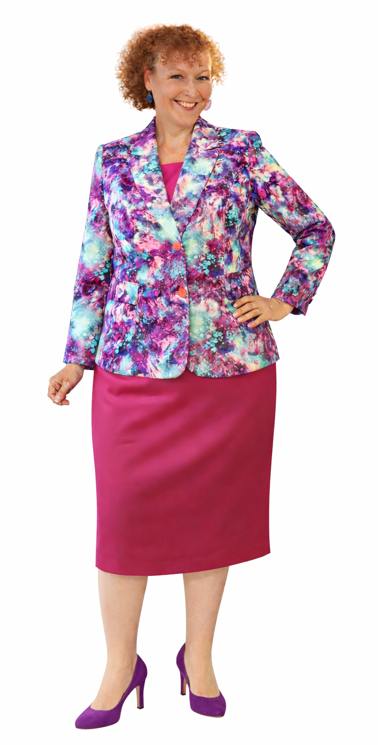 Textured Zip-Up Jacket with Contrast Sleeves