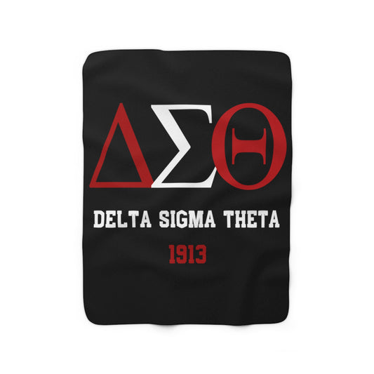 Delta Sigma Theta Sherpa Fleece Blanket