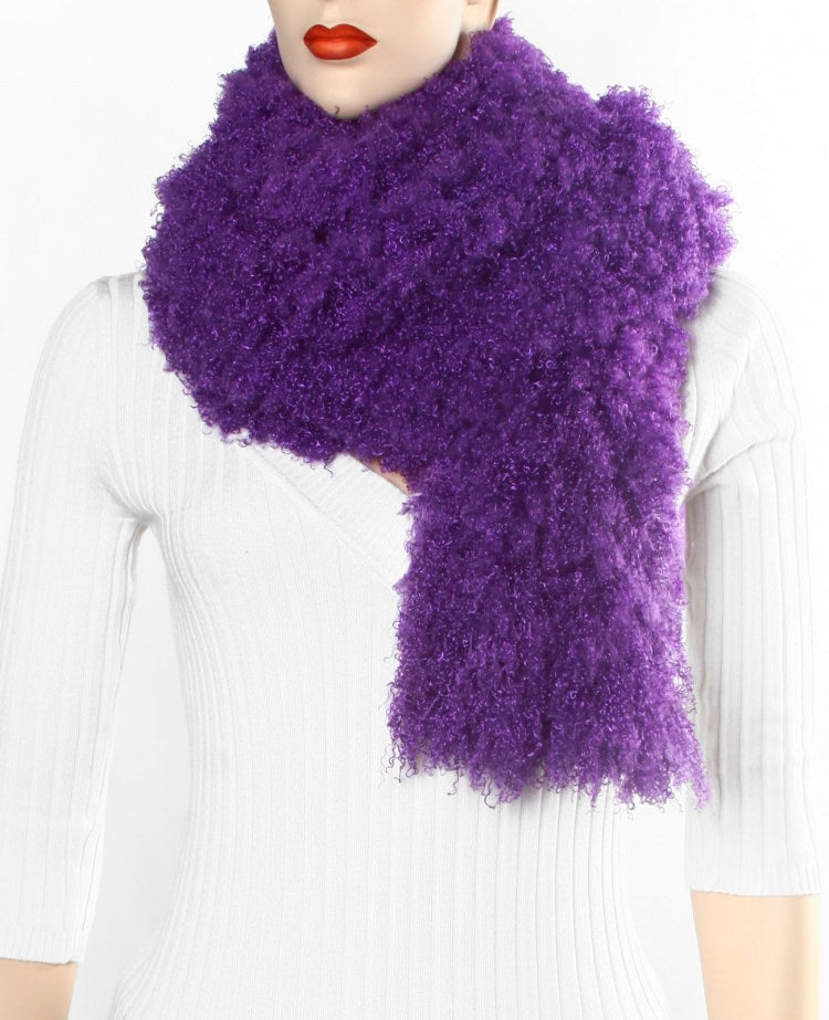 Purple Faux Fur Scarf is so soft.
