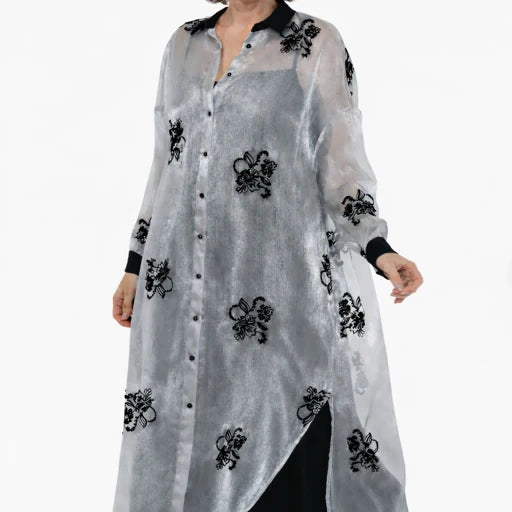 Textured Zip-Up Jacket with Contrast Sleeves