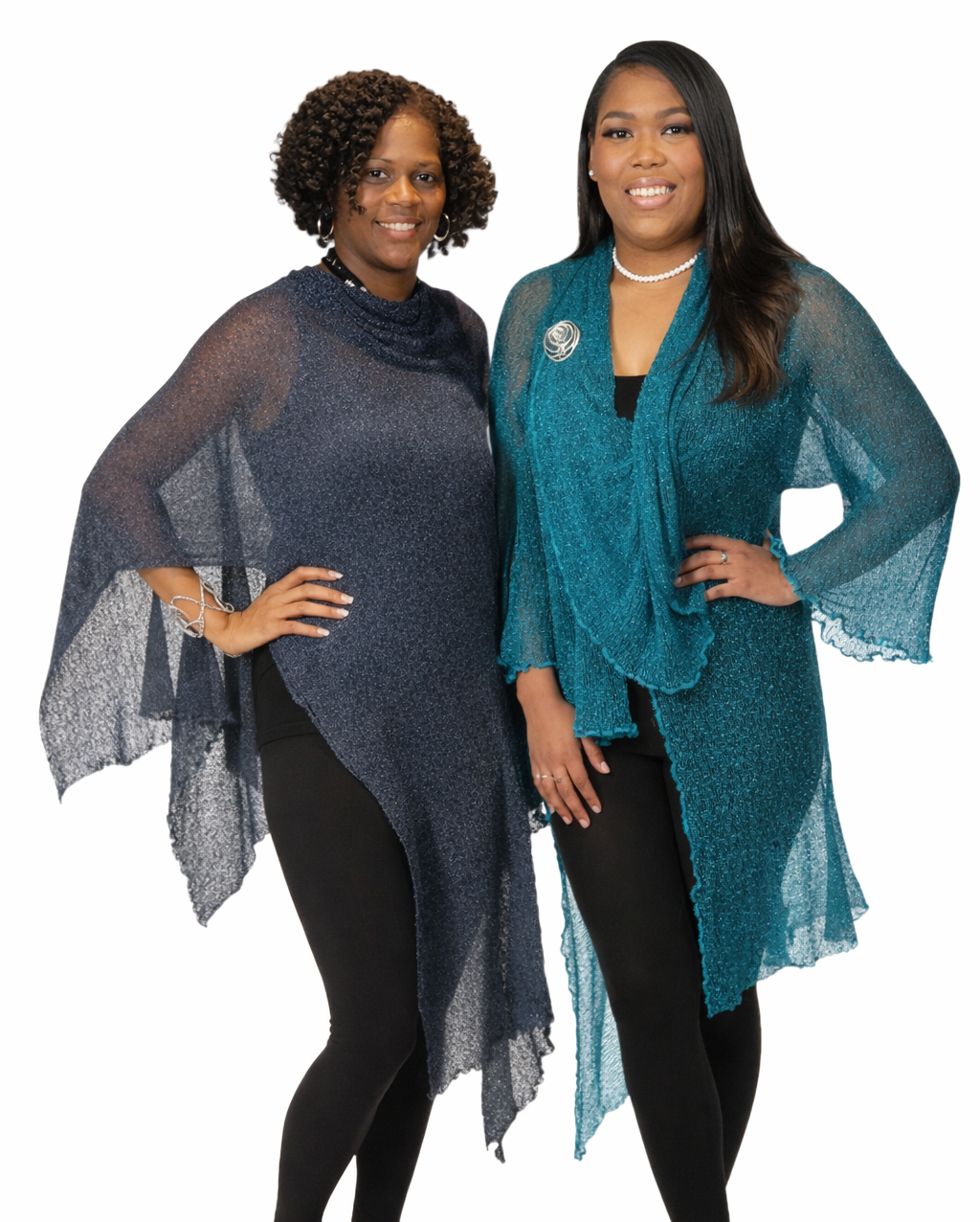 Asymmetrical Sheer Poncho Top – Multiple Colors