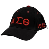 Delta Sigma Theta Black Embroidered Baseball Cap