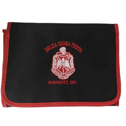 Delta Sigma Theta Black Cosmetic & Travel Organizer Bag
