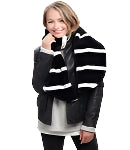 Black and white Oblong Scarf