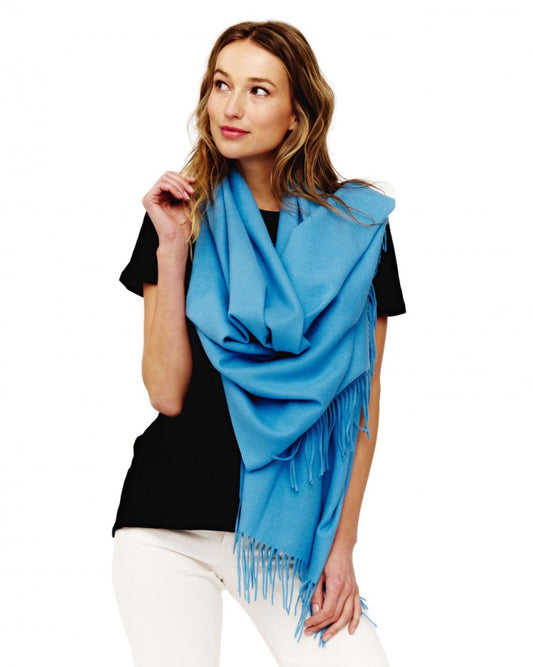 Blue Luxurious Cashmere Blend Scarf – Soft, Cozy & Stylish