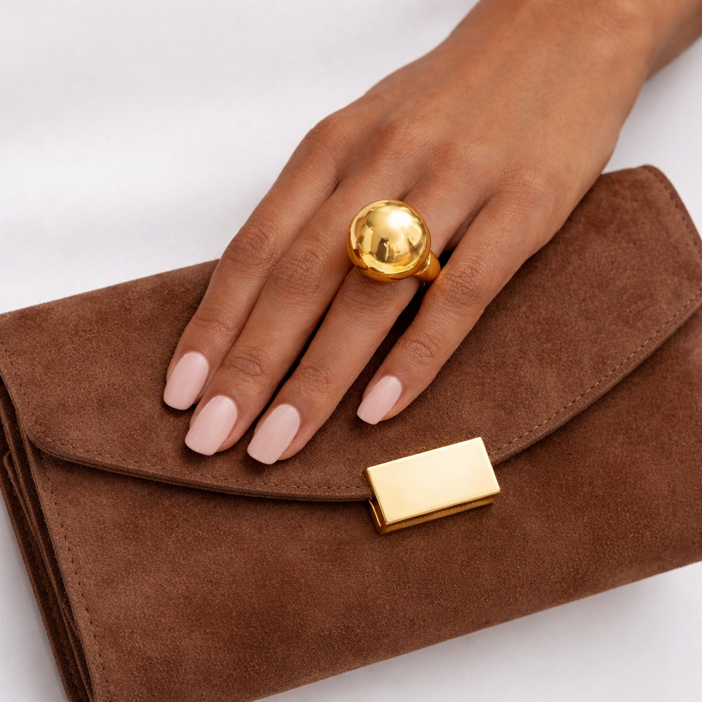 Gold Dome Statement Ring