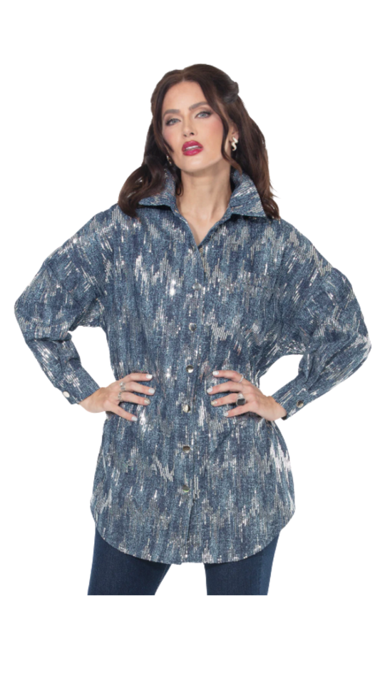 Love The Queen Bling Denim Tunic