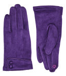 Purple Faux Suede Touchscreen Gloves – Stylish & Warm Winter Essential