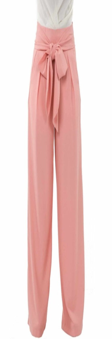 Peach Palazzo Belted Pant