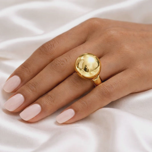 Gold Dome Statement Ring