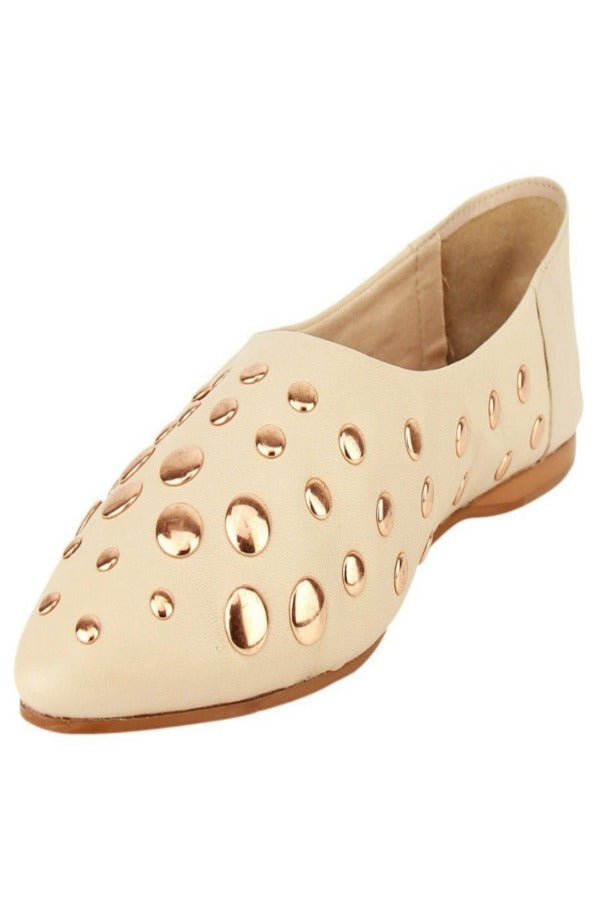 Blush Studded Flat