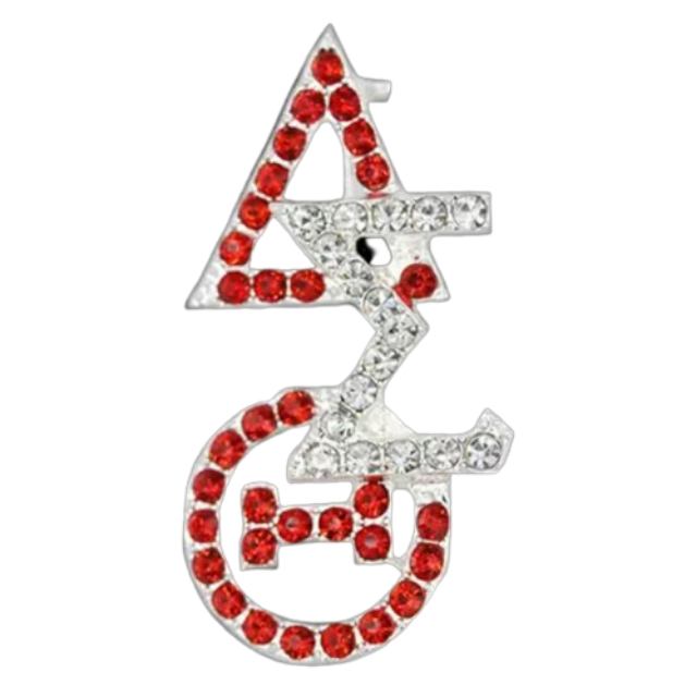 Delta Sigma Theta Crystal Overlap Letters Pin