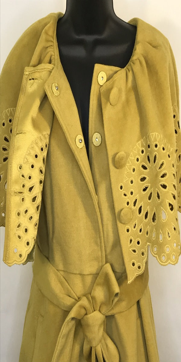 Mustard Capelet Coat/Dress