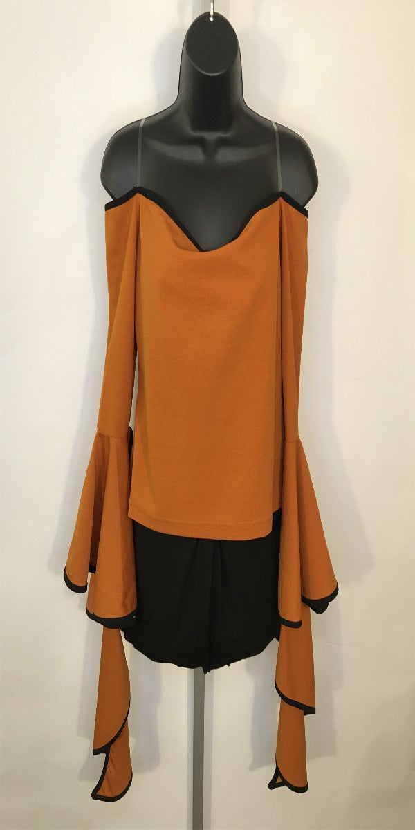 Burnt orange off the shoulder top hot sale