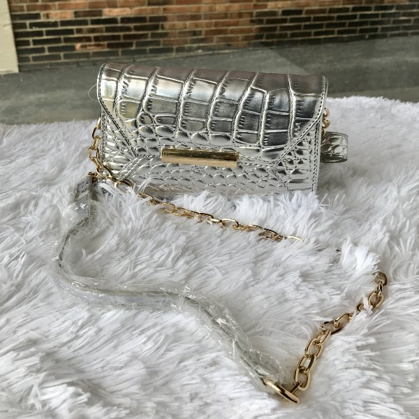 Silver Crossbody/Belt Bag